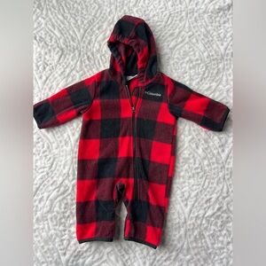 Baby Columbia Red and Black Checkered Footie